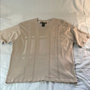 Axist Cream Textured Woven Knit Top Men’s XL